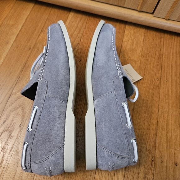 Muji Mens Boat Shoes Deck Gray Suede Mens sz 8.5 - Picture 6 of 10